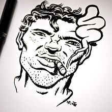 Dibujos que hago en menos de 5 minutos para calentar la mano o el cerebro. Een project van  Beeldende kunst y Traditionele illustratie van Puño - 28.02.2016