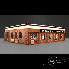 Beer stand project. 3D, Animation, Architecture, Interior Architecture, Br, ing, Identit, Design, Interior Design, Furniture Design, Making, Graphic Design, Industrial Design, Events, Marketing, Multimedia, Photograph, Post-production, and Video project by Diana Carolina Londoño - 02.28.2016