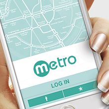 Página web para la app "metro". Un progetto di Br, ing, Br, identit, Web development e Direzione artistica di Tom Sánchez - 31.12.2015