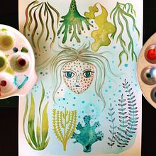 Alga Girl. Un progetto di Product design e Illustrazione tradizionale di Sandra Uve - 01.03.2016