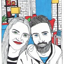 Ilustración vida en pareja.. Graphic Design, and Traditional illustration project by Miss Sarie Stein - 03.02.2016