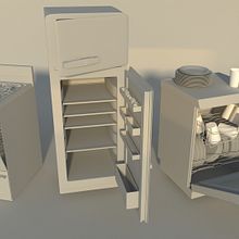 Props - Electrodomésticos. Un progetto di 3D di Carla González García - 03.05.2015