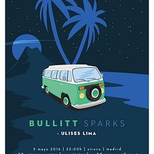 Cartel BULLITT + ULISES LIMA. Graphic Design, and Traditional illustration project by Xavier Calvet Sabala - 03.06.2016