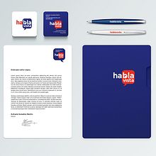 Imagen Corporativa Hablavista. Un progetto di Direzione artistica e Design di Veronica Almech - 06.03.2016