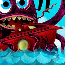 20.000 leguas de viaje submarino. Traditional illustration project by Javier Sánchez - 03.06.2016