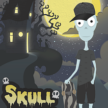 Skull Skater. Graphic Design, and Traditional illustration project by Luna Domínguez - 03.06.2016