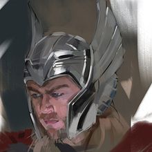 THOR. Film, Comic, and Traditional illustration project by Ismael Alabado - 03.07.2016