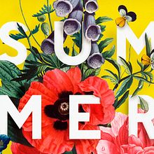 Poster Summer House restaurant. Art Direction, Graphic Design, T, and pograph project by Carolina Carvalho - 03.09.2016