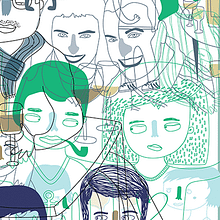 Cartel Terras Gauda. Design gráfico e Ilustração tradicional projeto de manola argento - 10.03.2016