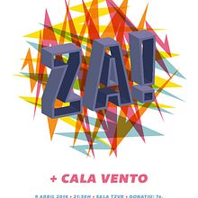 Cartel Za! + Cala Vento. Graphic Design, and Traditional illustration project by Xavier Calvet Sabala - 03.10.2016