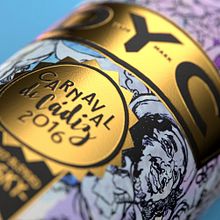 DYC Edición especial botella carnaval de Cádiz 2016. Un progetto di Illustrazione tradizionale di Mateo Torés - 10.03.2016
