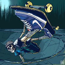 Ripper Skater Invert - Ilustración basada en las zapatillas Nike SB Dunk Low. Traditional illustration project by Marcos Cabrera - 03.13.2016