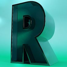 3D R Lettering. 3D, Design, T, and pograph project by Rebeca G. A - 03.14.2016