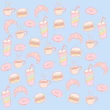 Food pattern. . Projekt z dziedziny Projektowanie produktowe, Projektowanie graficzne, Trad, c i jna ilustracja użytkownika moon_illustrator - 15.03.2016