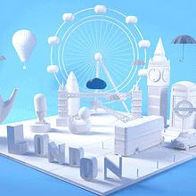 LONDON: Mi Proyecto del curso: Dirección de Arte con Cinema 4D Ein Projekt aus dem Bereich 3D von Ramón Torres - 15.03.2016