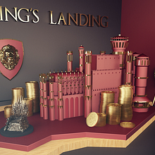 King's Landing! Hear me Roar!. Un projet de 3D, Br, ing et identité, Cinéma, vidéo et télévision, Direction artistique , et Motion design de Albert Carruesco - 20.03.2016