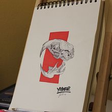 Rata gris - Cabeza. Un proyecto de Bellas Artes, Ilustración tradicional y Pintura de Yidier Ruiz - 16.03.2016