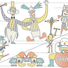 "CIRCUIS FAMILY". Een project van Ontwerp van personages y Traditionele illustratie van Ana Isabel López Benito - 17.03.2016
