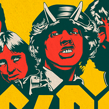 AC/DC Tribute. Projekt z dziedziny  Sztuki piękne,  Manager art, st, czn, Design, Projektowanie graficzne, Trad, c i jna ilustracja użytkownika Pau Juárez León - 17.03.2016