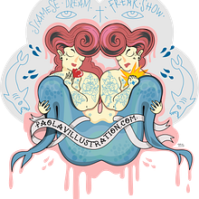 FREAKSHOW . % Paola Vecchi tarafından hazırlanan Geleneksel illüstras, Ve on projesi - 03.18.2016