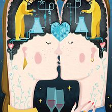 CUANDO MIS HORMONAS DICEN TE QUIERO . % Paola Vecchi tarafından hazırlanan Geleneksel illüstras, Ve on projesi - 03.18.2016