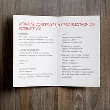 Cuartilla plegable para Taller de Diseño de e-books. Art Direction, and Graphic Design project by Zorayda Ortiz Mendez - 03.21.2016