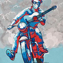 Pedro Jiménez & La Vino Dulce Big Band.. Graphic Design, and Traditional illustration project by Guillermo Luceño Méndez - 03.22.2016