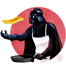 Vader haciendo una tortilla (de patatas con cebolla). Un progetto di Illustrazione tradizionale di Josep Giró - 22.03.2016