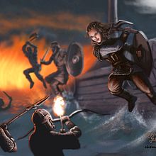 Vikings Fanart. Traditional illustration project by Chema G. Baena Art - 03.22.2016