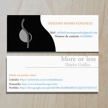 Tarjeta de visita. Graphic Design project by Soledad Manso González - 03.23.2016