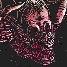 ALIEN HORROR SHOW BY NEW RULE COLLECTIVE. Graphic Design, Traditional illustration, and Screen Printing project by Copete Cohete - 04.04.2016