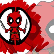 Chibi DeadPool. Design, Character Design, and Traditional illustration project by Pablo Fernandez Diez - 03.24.2016