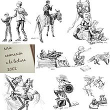 Animación a la lectura. Editorial Design, Education, and Traditional illustration project by Manu Díez - 03.25.2016