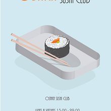 Sushi Club. Un projet de Br, ing et identité, Conception de produits, Illustration traditionnelle, Marketing , et Publicité de Clara Sánchez-Aguilera - 27.03.2016