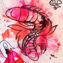 100 aletas tiburón Ein Projekt aus dem Bereich Design, Design von Figuren, Grafikdesign und Traditionelle Illustration von Natalie NVM - 16.10.2016