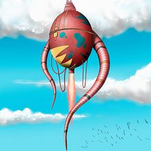 Ilustración "Máquina voladora". Traditional illustration project by Esteban Belvís - 03.27.2016