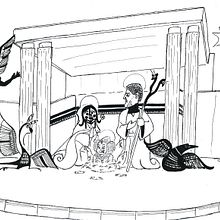 Nacimiento en Ilici 2014. Fine Arts, Comic, Education, and Traditional illustration project by Alejandro Fuentes Alonso - 12.21.2014
