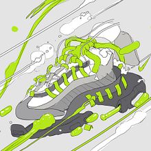 NIKE ANATOMY OF AIR. Street Art, Design, Graphic Design, Traditional illustration, Infographics, and Screen Printing project by Copete Cohete - 04.06.2016