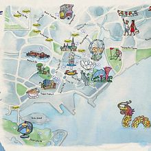 Mapas Desigual: Singapur y Milán. Design, and Traditional illustration project by Jaume Montserrat - 04.07.2015