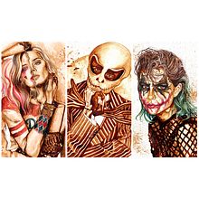 "Halloween time" - Ilustraciones con café y acuarelas Ein Projekt aus dem Bereich H, werk, Bildende Künste, Comic, Design, Verlagsdesign, Traditionelle Illustration und Malerei von Nuriamarq (Nuria Salcedo) - 07.04.2016