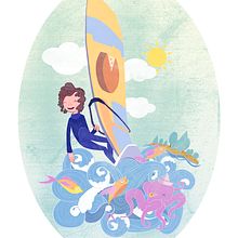 Ilustración para cartel  V Regata del Queso. Projekt z dziedziny Trad, c i jna ilustracja użytkownika arrabalmar - 07.04.2016