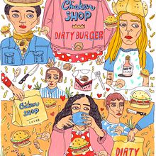 chicken shop/ dirty burger . Fine Arts, Art Direction, and Design project by susana_lopez - 04.10.2016