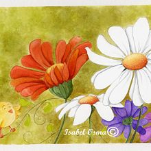 Mi flor , la margarita :). Un proyecto de Ilustración tradicional de Isabel Osma - 10.04.2016