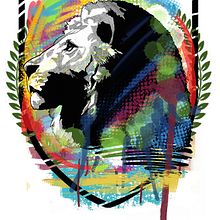 Ilustración "Lion & Colors". Traditional illustration project by Esteban Belvís - 04.10.2016