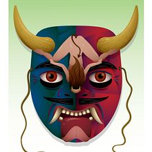 Mascara de Diablo (devil mask) Ein Projekt aus dem Bereich Design von Figuren und Traditionelle Illustration von Barhlo - 09.01.2016
