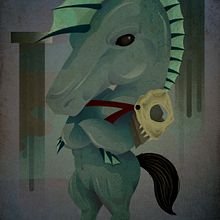 A Kelpie, water demon...  Ein Projekt aus dem Bereich Design von Figuren und Traditionelle Illustration von Barhlo - 06.02.2016