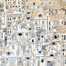Battleship town. Traditional illustration project by Joan Suárez Herrero - 01.05.2015