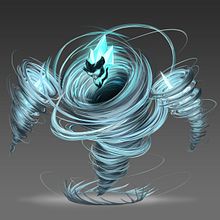 Criatura elemental de aire. Fine Arts, Art Direction, Character Design, Traditional illustration, and Video project by Duberly Mazuelos - 04.17.2016