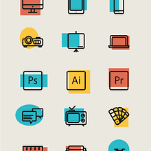 Librería de iconos. Projekt z dziedziny Br, ing i ident, fikacja wizualna, Projektowanie graficzne i Infografika użytkownika Alba Romero de la Herrán - 19.04.2016