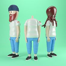 Mi Proyecto del curso: Diseño de personajes en Cinema 4D: del boceto a la impresión 3D. 3D, and Design project by Nerea Ramirez - 04.20.2016